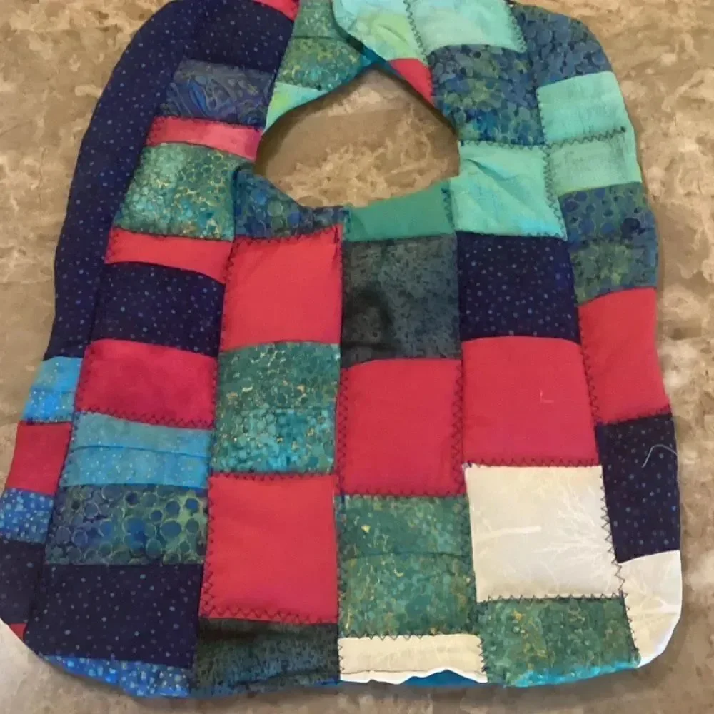 NWOT. Hand Crafted Quilted Reversible Baby Bib $12 ea. or 3/$25